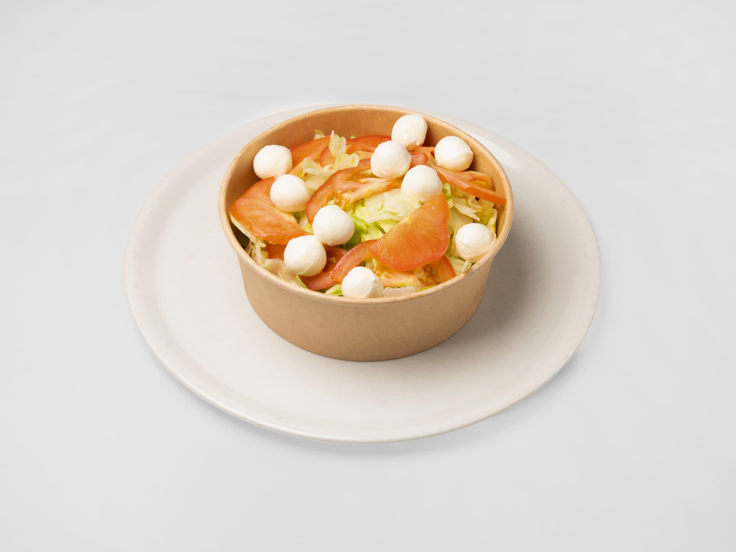 Salat und Mozzarella